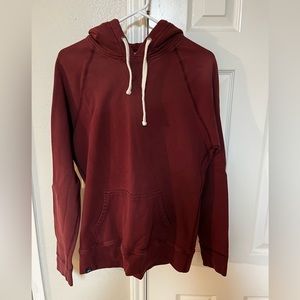 Pistol Lake French Terry Hoodie Sweatshirt Burgundy Small Made in USA
